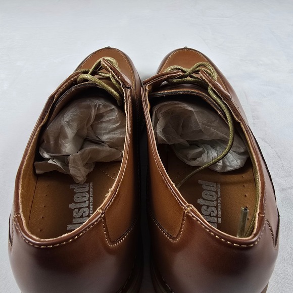 Unlisted Kenneth Cole Kinley Lace Up Brown Mens Dress Shoes Size 9.5 Apron  Toe